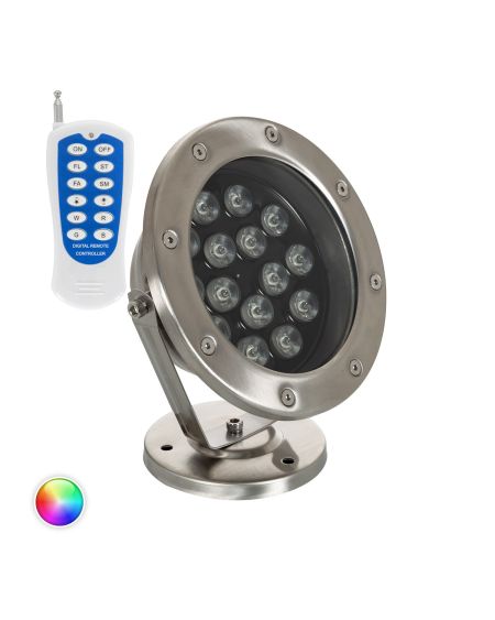 Spot LED RGB Fixation au Sol 24V 15W Submersible IP68
