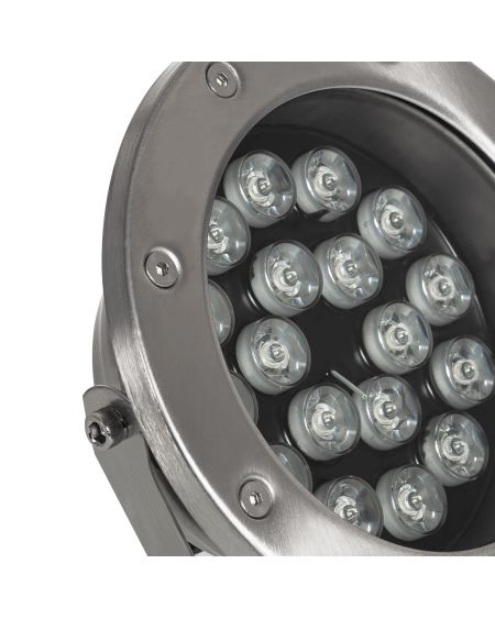 Spot LED RGB Fixation au Sol 12V 18W Submersible IP68