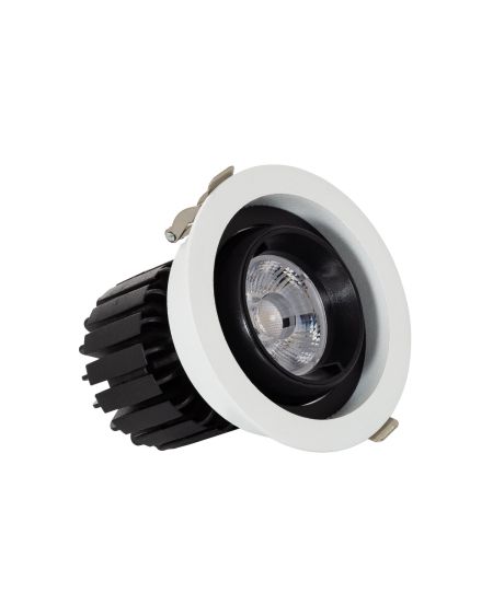 Spot LED Downlight COB Rond Orientable 360º (UGR19) High Lumen Expert Color No Flicker CRI90 12W Coupe Ø 100mm