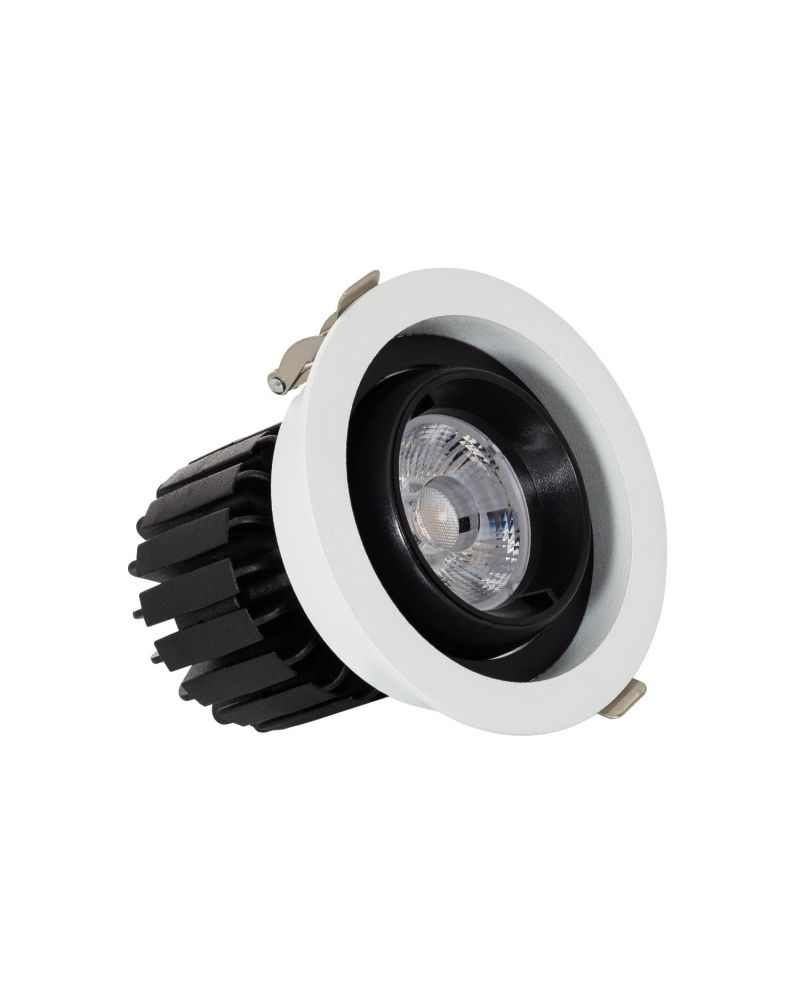 Spot LED Downlight COB Rond Orientable 360º (UGR19) High Lumen Expert Color No Flicker CRI90 12W Coupe Ø 100mm