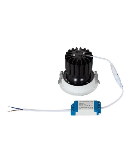 Spot LED Downlight COB Rond Orientable 360º (UGR19) High Lumen Expert Color No Flicker CRI90 12W Coupe Ø 100mm