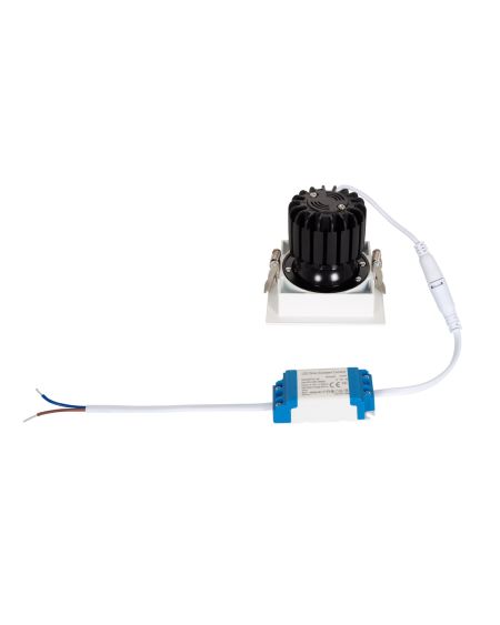 Spot LED Downlight COB Carré Orientable 360º Expert Color No Flicker CRI90 7W Coupe 82x82mm