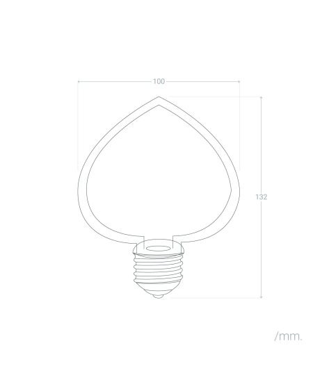 Ampoule LED Filament E27 4W 400 lm Néon Heart