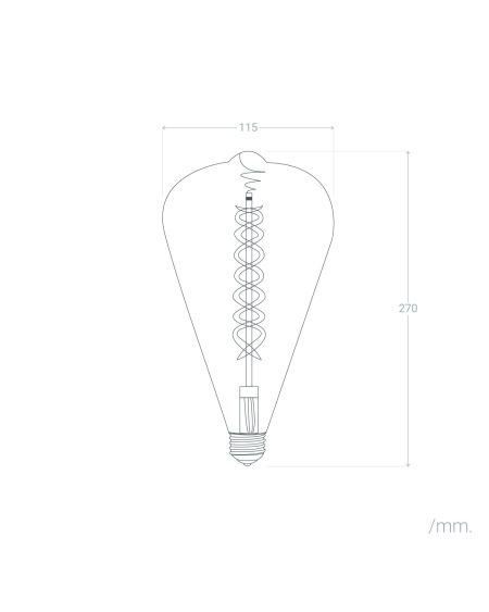 Ampoule LED Filament E27 4W 400 lm ST115 Ambre