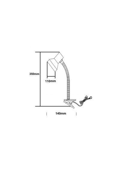 Lampe de Bureau Flex Métal Eret avec Pince