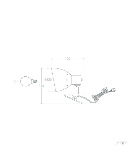 Lampe de Bureau Flex Métal Yarbo avec Pince