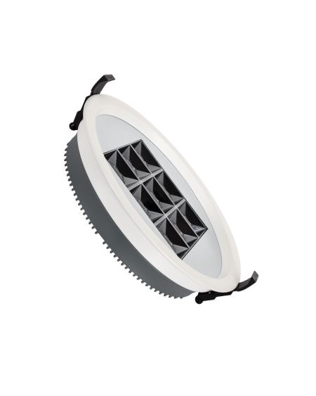 Spot LED Downlight Rond Blanc 30W (UGR17) Coupe Ø 205mm