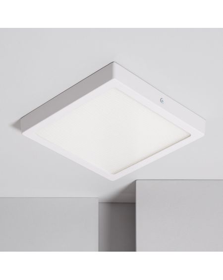 Plafonnier LED Carré 18W Extra-Plat (CRI90) Microprismatique CCT Sélectionnable (UGR17) 205x205 mm