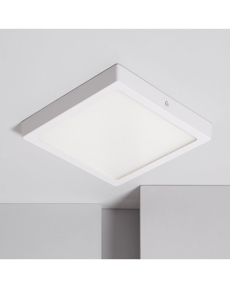 Plafonnier LED Carré 18W Extra-Plat (CRI90) Microprismatique CCT Sélectionnable (UGR17) 205x205 mm Plafonnier LED Carré 18W Extra-Plat (CRI90) Microprismatique CCT Sélectionnable (UGR17) 205x205 mm