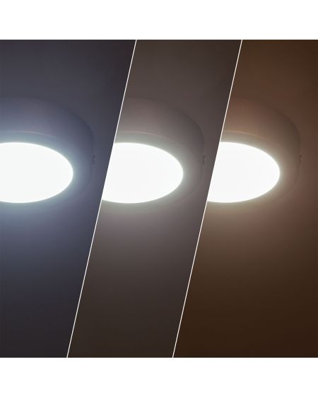 Plafonnier LED 6W Rond Aluminium Slim Ø110 mm CCT Sélectionnable Galán SwitchDimm