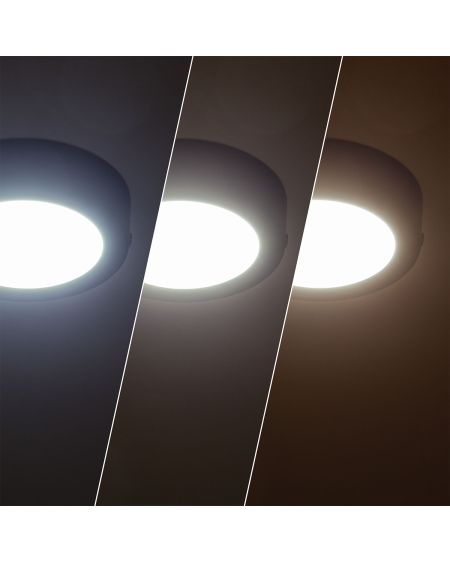 Plafonnier LED 6W Rond Aluminium Slim Ø110 mm CCT Sélectionnable Galán SwitchDimm