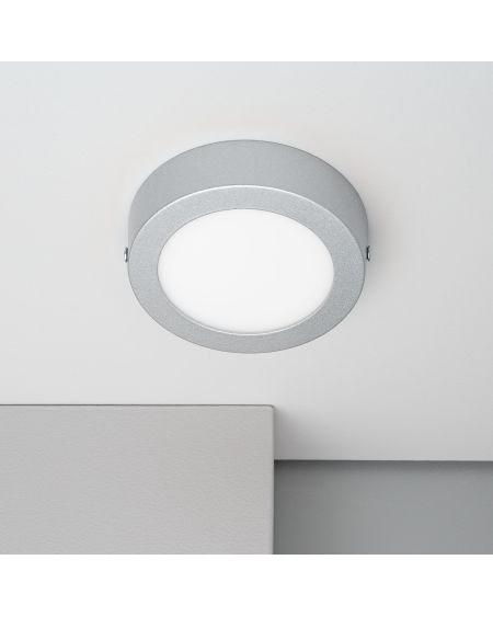 Plafonnier LED 6W Rond Aluminium Slim Ø110 mm CCT Sélectionnable Galán SwitchDimm
