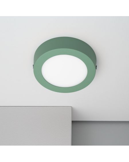 Plafonnier LED 6W Rond Aluminium Slim Ø110 mm CCT Sélectionnable Galán SwitchDimm