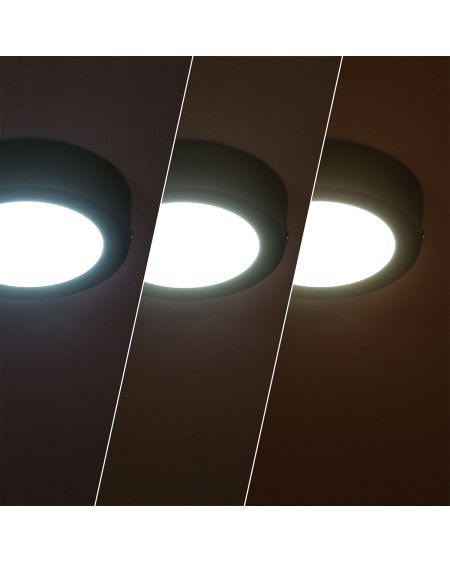 Plafonnier LED 6W Rond Aluminium Slim Ø110 mm CCT Sélectionnable Galán SwitchDimm