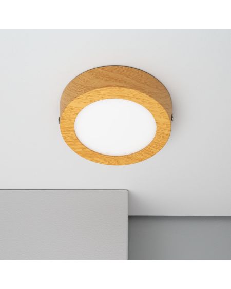 Plafonnier LED 6W Rond Aluminium Slim Ø110 mm CCT Sélectionnable Galán SwitchDimm