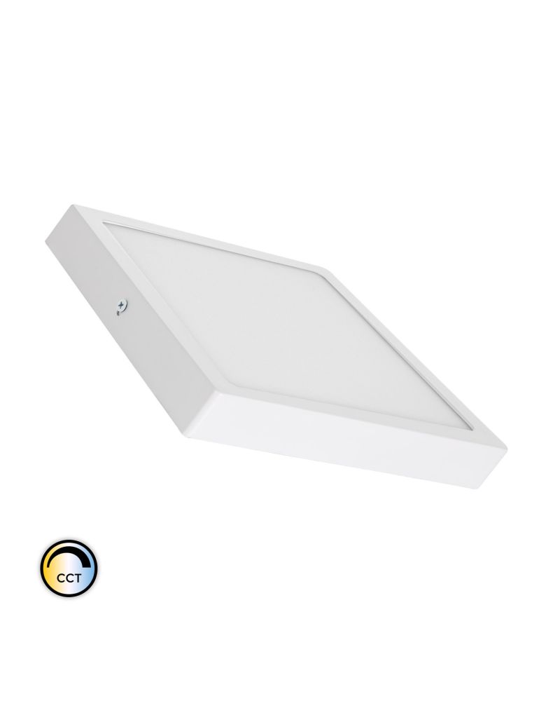 Plafonnier LED Carré 18W Extra-Plat CCT Sélectionnable 205x205 mm