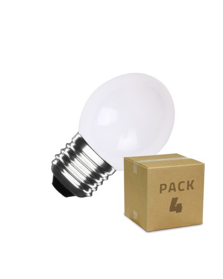 Pack 4 Ampoules LED E27 3W G45 Blanche