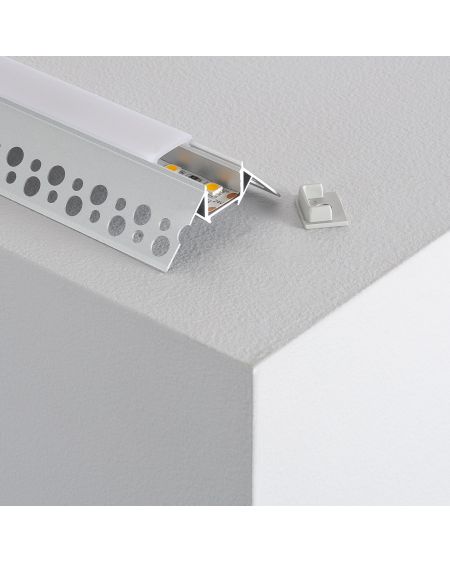 Profilé Aluminium Intégration pour Angle Extérieur pour Ruban LED jusqu'à 8mm