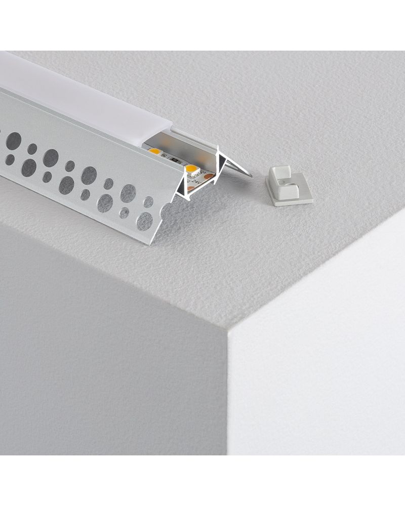 Profilé Aluminium Intégration pour Angle Extérieur pour Ruban LED jusqu'à 8mm