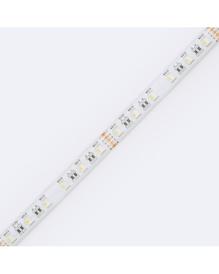 Ruban LED 24V DC RGBW 60LED/m 5m IP65 Largeur 12mm Coupe tous les 10cm
