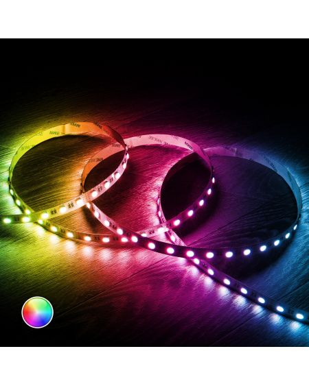 Ruban LED 24V DC 60LED/m RBGW 5m IP20 Largeur 12mm Coupe tous les 10cm