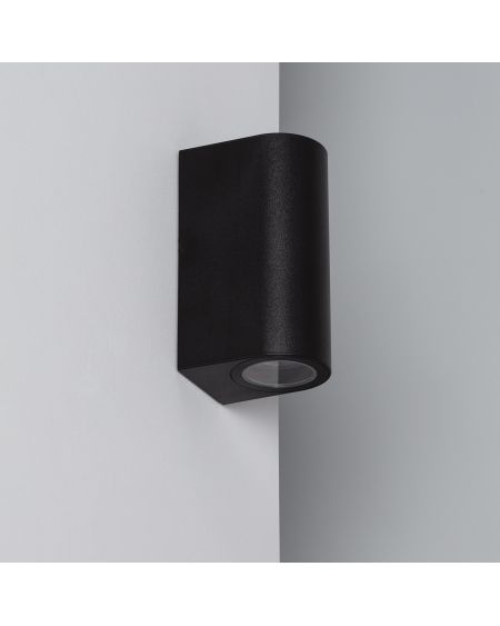 Applique Murale Extérieure Gala Éclairage Double Face Noire