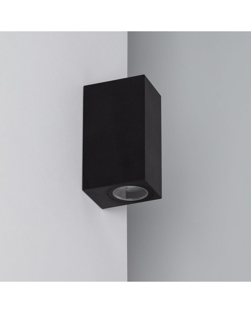 Applique Murale Extérieure Miseno Éclairage Double Face Noire