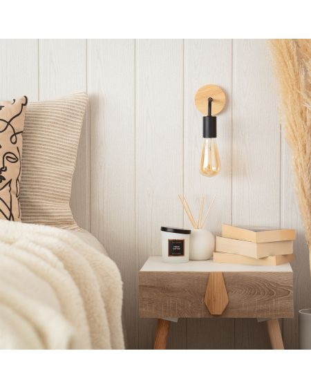 Lampe Murale Bois et Métal Jedali