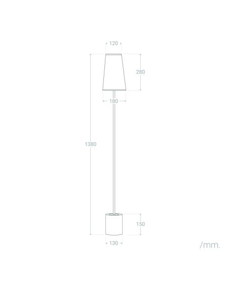 Lampadaire Ciment et Fer Betonas