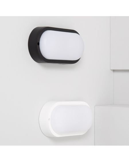 Plafonnier LED Extérieur Ovale 25W Hublot White IP65 96x198 mm