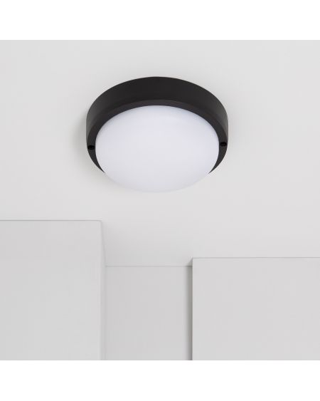 Plafonnier LED Extérieur Rond 15W Hublot Black IP65 Ø155 mm