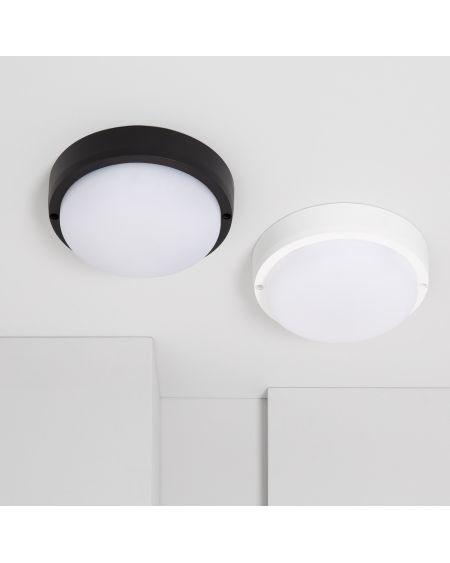 Plafonnier LED Extérieur Rond 15W Hublot Black IP65 Ø155 mm