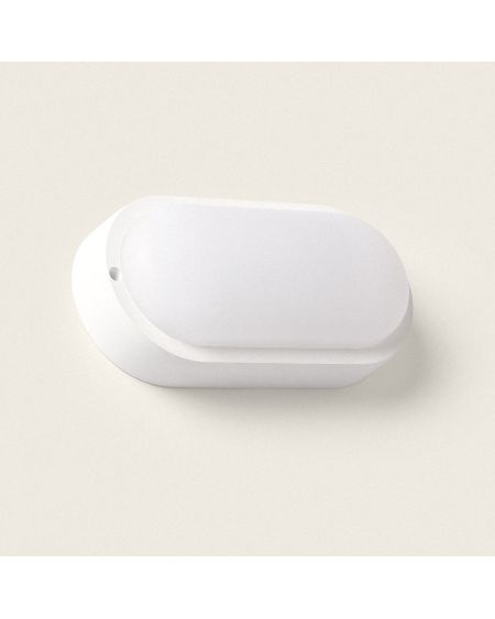 Plafonnier LED Ovale 25W Extérieur 94x198 mm IP65 avec Détecteur de Mouvement et Crépusculaire Hublot White