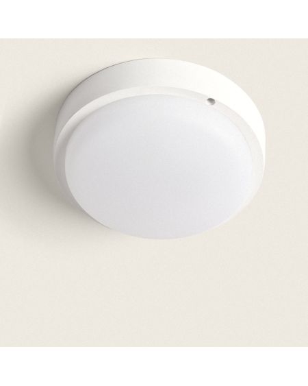 Plafonnier LED Extérieur Rond 25W Hublot White IP65 Ø175 mm avec Détecteur de Mouvement