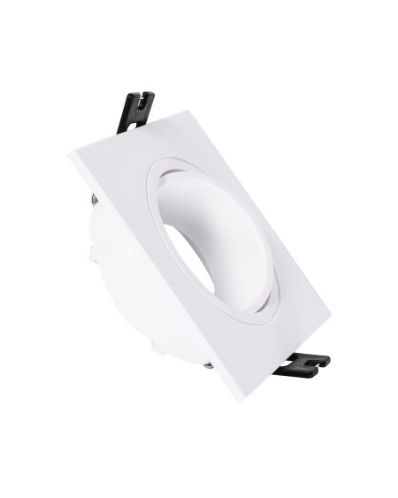 Collerette Downlight Carrée Orientable pour Ampoule LED GU10/GU5.3 Coupe Ø 75mm