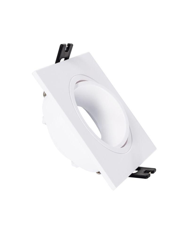 Collerette Downlight Carrée Orientable pour Ampoule LED GU10/GU5.3 Coupe Ø 75mm