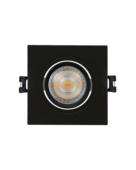 Collerette Downlight Carrée Orientable pour Ampoule LED GU10/GU5.3 Coupe Ø 75mm