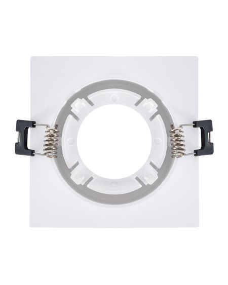 Collerette Downlight Carrée Orientable pour Ampoule LED GU10/GU5.3 Coupe Ø 75mm