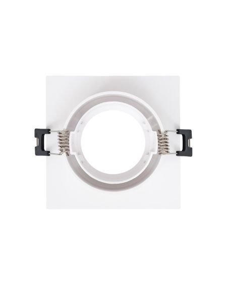 Collerette Downlight Carrée Orientable pour Ampoule LED GU10/GU5.3 Coupe Ø 75mm
