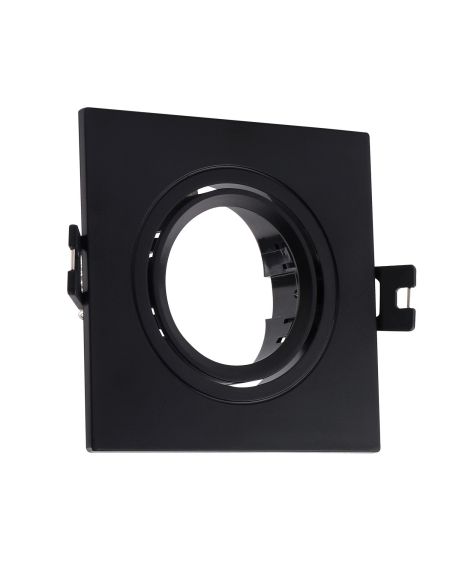 Collerette Downlight Carrée Orientable pour Ampoule LED GU10/GU5.3 Coupe Ø 75mm