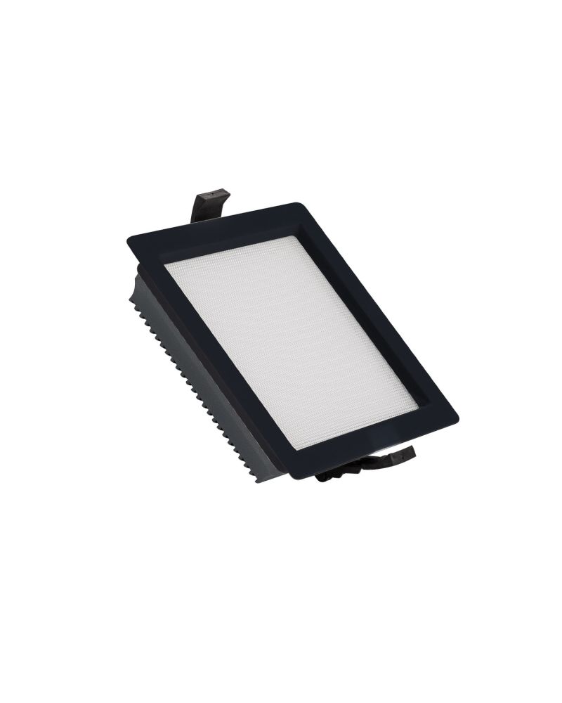 Downlight LED  New Aero Slim Carré 15W 130lm/W Microprismatique (UGR17) LIFUD Noir Coupe 135x135mm