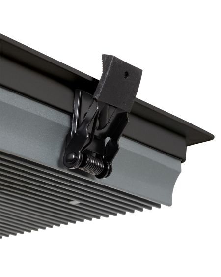 Downlight LED  New Aero Slim Carré 15W 130lm/W Microprismatique (UGR17) LIFUD Noir Coupe 135x135mm