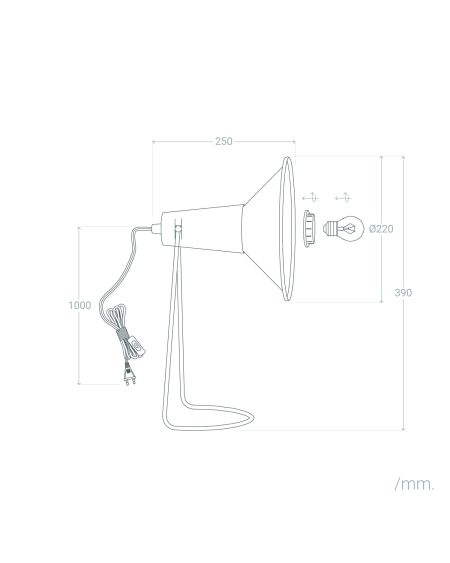 Lampe à Poser Métal et Bois Lanni