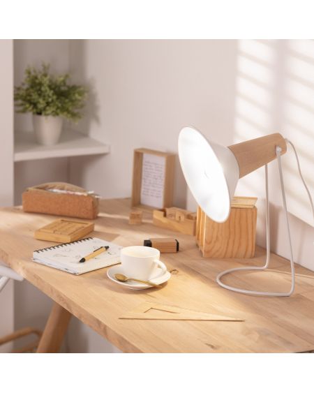 Lampe à Poser Métal et Bois Lanni