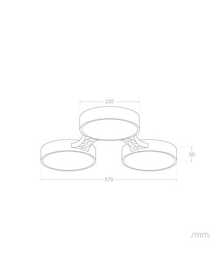 Plafonnier LED Bois et Métal CCT Sélectionnable Sams 30W