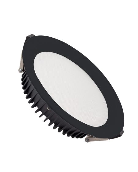 Downlight LED  New Aero Slim 50W 130lm/W Microprismatique (UGR17) LIFUD Noir Coupe Ø 200mm
