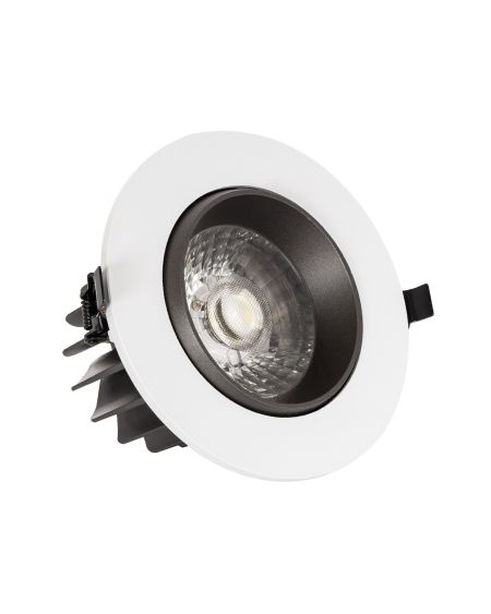 Spot LED Downlight 18W COB Orientable Rond Gris Design Coupe Ø 120mm