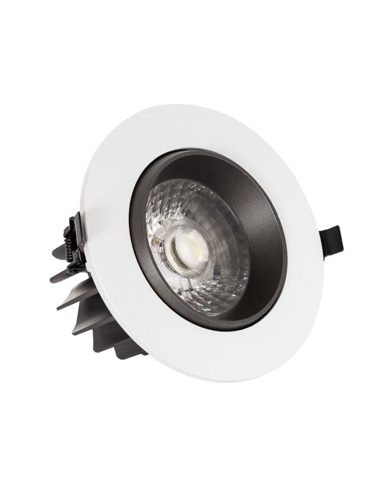 Spot LED Downlight 18W COB Orientable Rond Gris Design Coupe Ø 120mm