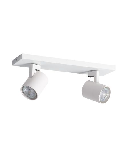 Spot à Douille Double en Saillie Orientable Aluminium Gylu à Ampoule GU10