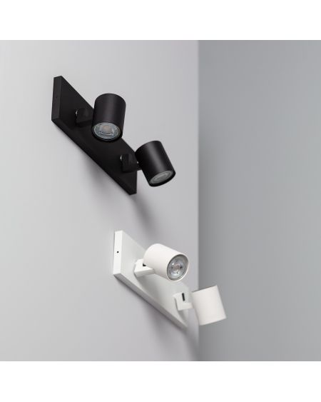 Spot à Douille Double en Saillie Orientable Aluminium Gylu à Ampoule GU10